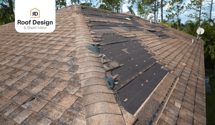 Damaged roof